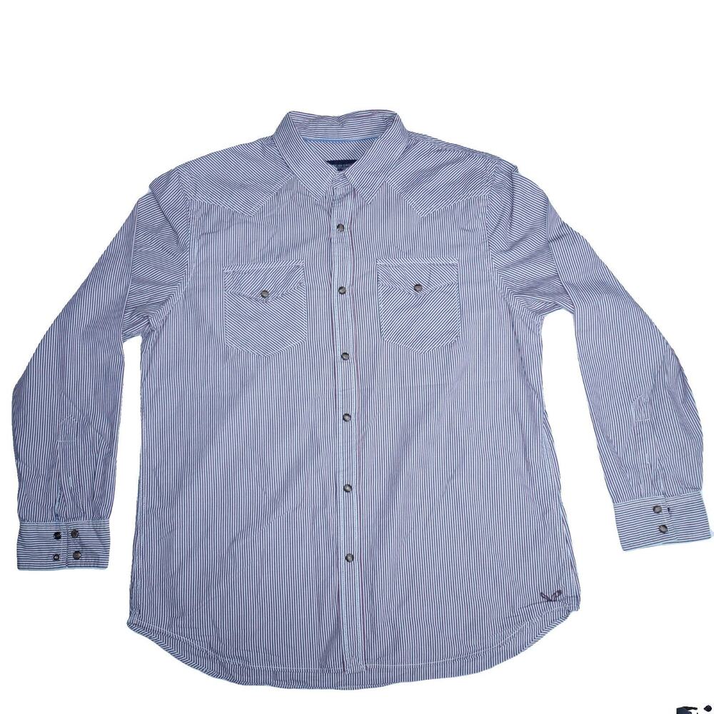 American Eagle Outfitters Mens pearl snapped buttons double pocket shirt sz XLTG